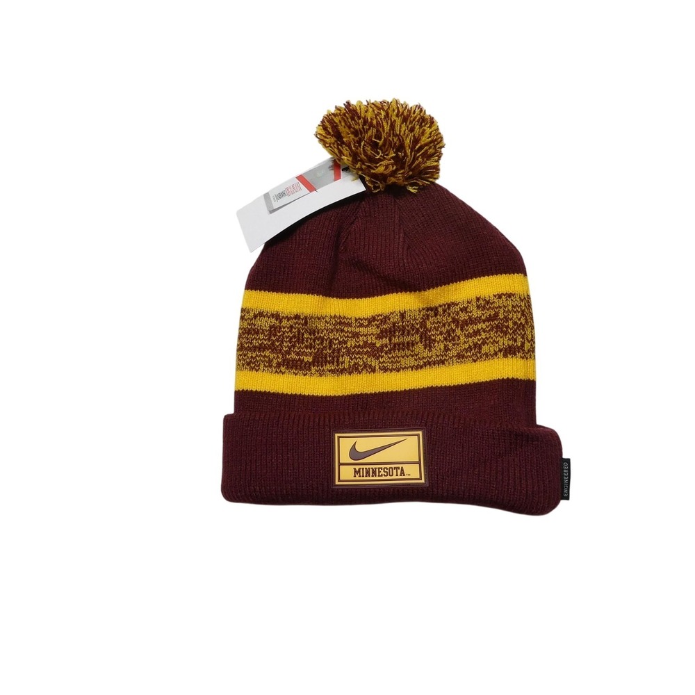 Minnesota Golden Gophers Hat Beanie Mens One Size Maroon Red NCAA Football Nike